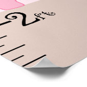 Poster Graphique de croissance des éléphants roses empilé (Coin)