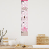 Poster Graphique de croissance des éléphants roses empilé (Cuisine)