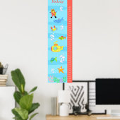 Poster Graphique de croissance des enfants - En mer (Bureau à domicile)