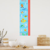 Poster Graphique de croissance des enfants - En mer (Cuisine)