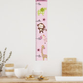 Poster Graphique de croissance des filles de la Jungle An (Cuisine)