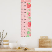 Poster Graphique de croissance des fraises mûres (Cuisine)