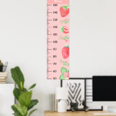 Poster Graphique de croissance des fraises mûres (Bureau à domicile)