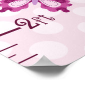 Poster Graphique de croissance des papillons pourpres per (Coin)