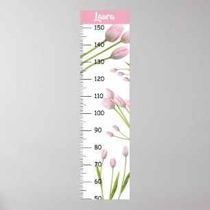 Poster Graphique de croissance des tulipes élégantes