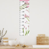 Poster Graphique de croissance des tulipes élégantes (Cuisine)