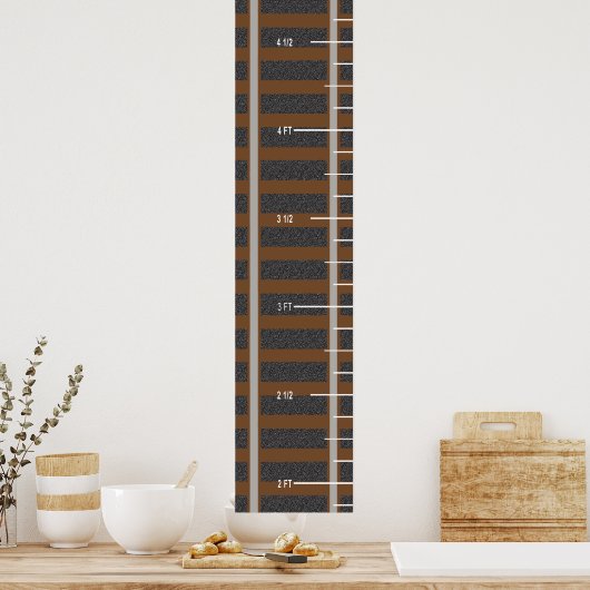 Poster Graphique de croissance des voies ferrées (Cuisine)