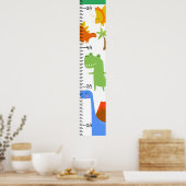 Poster Graphique de croissance Dinosaur Boy Dino Personna (Cuisine)