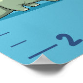 Poster Graphique de croissance Dinosaure amusant Personna (Coin)
