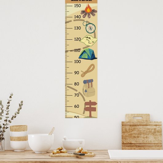 Poster Graphique de croissance du camping (Cuisine)