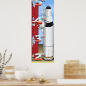 Poster Graphique de croissance du compte à rebours du lan (Cuisine)