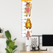 Poster Graphique de croissance du costume animal mignon (Bureau à domicile)