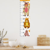 Poster Graphique de croissance du costume animal mignon (Cuisine)