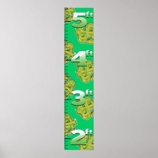 Poster Graphique de croissance du dollar américain. (Devant)