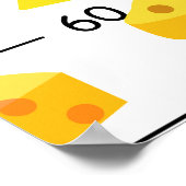 Poster Graphique de croissance du fromage mou pour filles (Coin)