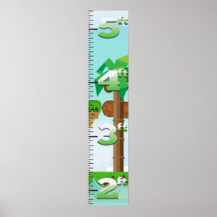 Poster Graphique de croissance du jeu rétroactif