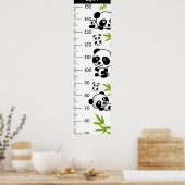 Poster Graphique de croissance du panda mignon (Cuisine)