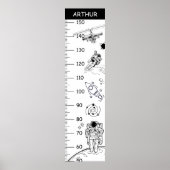 Poster Graphique de croissance du thème comique de l'astr (Devant)