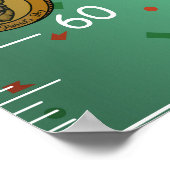 Poster Graphique de croissance du thème Saint Patrick (Coin)