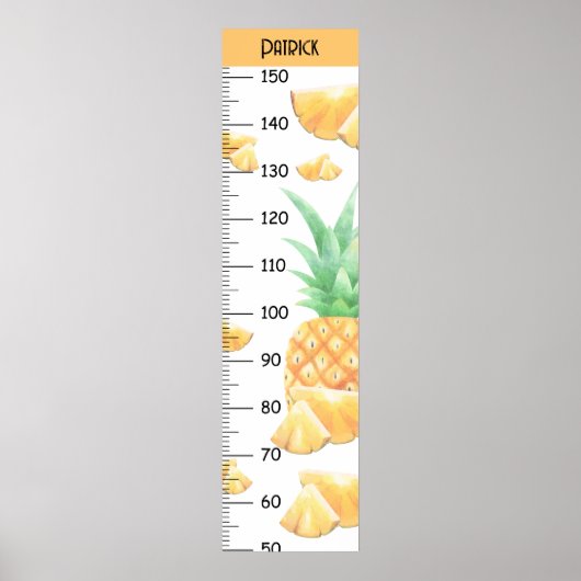 Poster Graphique de croissance élégant d'ananas (Devant)