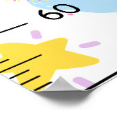 Poster Graphique de croissance en arc-en-ciel et en nuage (Coin)