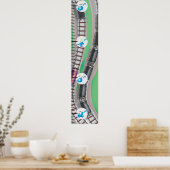 Poster Graphique de croissance ferroviaire (Cuisine)