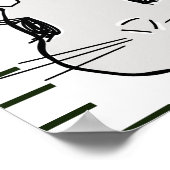 Poster Graphique de croissance florale de lapin lapin (Coin)