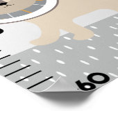 Poster Graphique de croissance gris des animaux de la Jun (Coin)