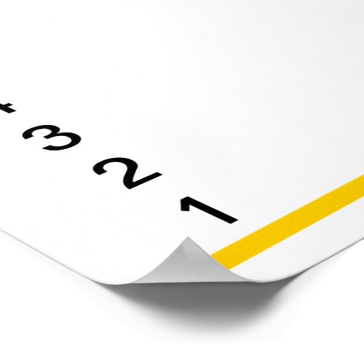 Poster Graphique de croissance - lignes, pieds, pouces (Coin)