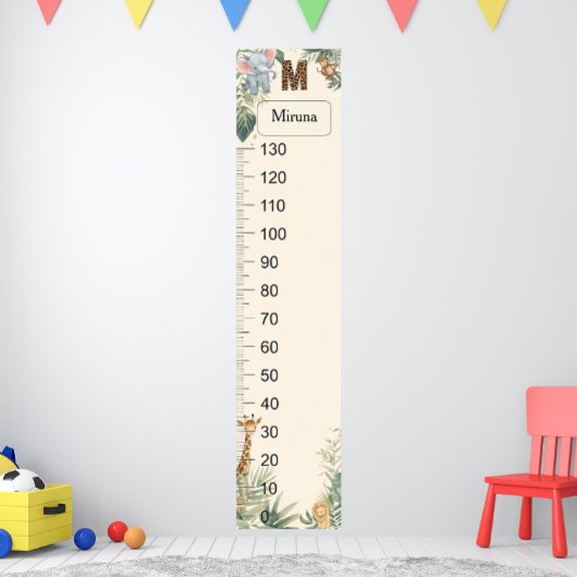 Poster Graphique de croissance M Monogramme personnalisé