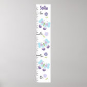 Poster Graphique de croissance Papillons et Fleurs Gardez (Devant)