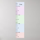 Poster Graphique de croissance Pastel Ajouter le nom de l (Devant)