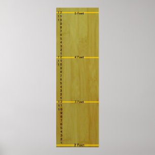 Poster Graphique de croissance - Planches de bambou avec