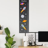 Poster Graphique de croissance pour enfants - Bateau à fu (Bureau à domicile)