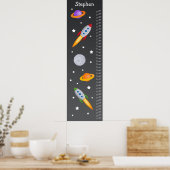 Poster Graphique de croissance pour enfants - Bateau à fu (Cuisine)