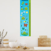 Poster Graphique de croissance pour enfants - Grenouilles (Cuisine)