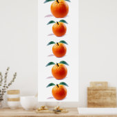 Poster Graphique de croissance pour enfants Orange Blosso (Cuisine)
