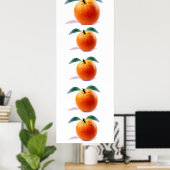 Poster Graphique de croissance pour enfants Orange Blosso (Bureau à domicile)