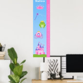Poster Graphique de croissance pour enfants Princess (Bureau à domicile)