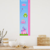 Poster Graphique de croissance pour enfants Princess (Cuisine)