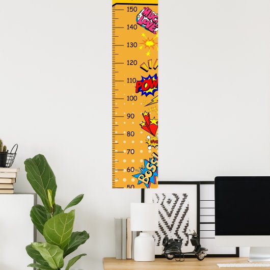 Poster Graphique de croissance rétro (Bureau à domicile)