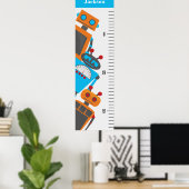 Poster Graphique de croissance Robot Trio Enfants (Bureau à domicile)