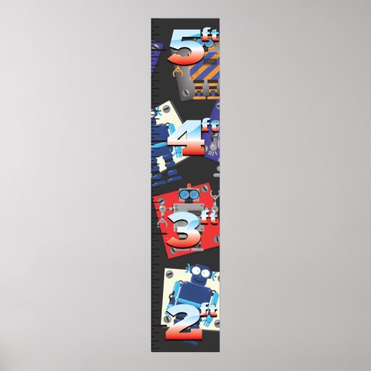 Poster Graphique de croissance robotique (Devant)
