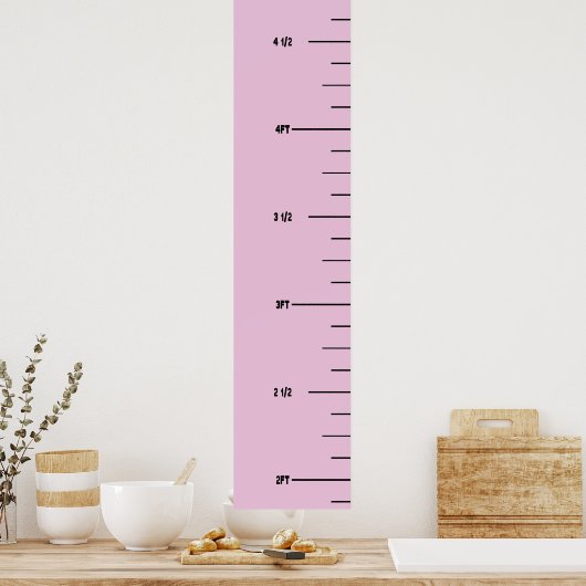 Poster Graphique de croissance rose (Cuisine)