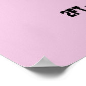 Poster Graphique de croissance rose (Coin)