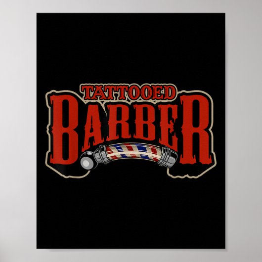 Poster Graphique de devis de coiffure en barbier à tatoua (Devant)