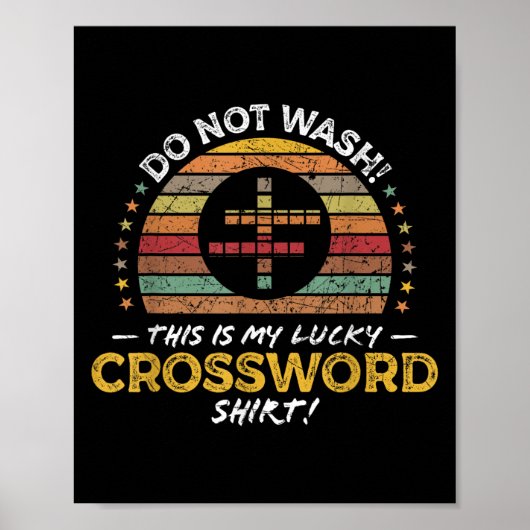 Poster Graphique de devis du lecteur de mots croisés amus (Devant)