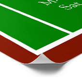 Poster Graphique de disposition du court de tennis (Coin)