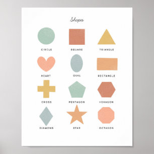 Poster Graphique de formes Illustration de l'art en class