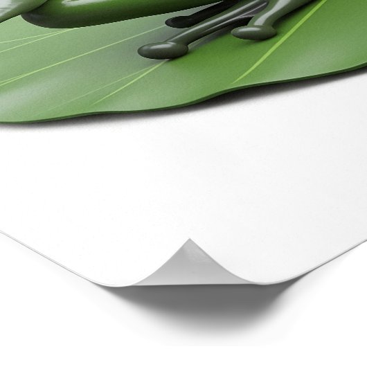 Poster Graphique de grenouille contemplative (Coin)